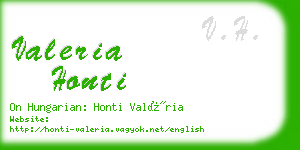 valeria honti business card